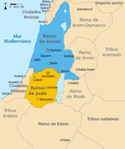 Mapa Poble d'Israel